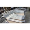 Image 3 : LARGE 2-TIER PORTABLE WOOD TABLE WITH ASSORTED ALUMINUM AIRPLANE PARTS CONTENTS *MUST TAKE ALL*