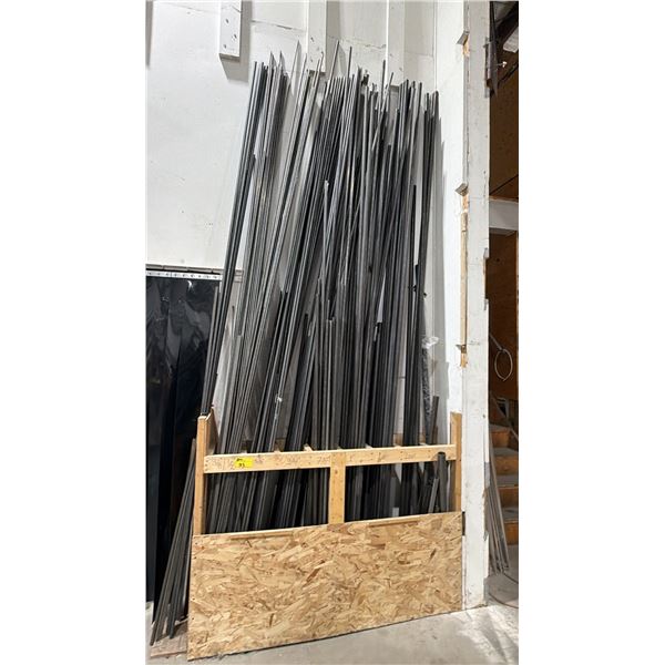 SECTION OF ASSORTED SIZE & LENGTH METAL RODS *MUST TAKE ALL*