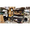 Image 2 : CORNER OF ASSORTED ITEMS INCLUDING; CRAFTSMAN TABLE SAW, STEEL SHELVING UNITS WITH CONTENTS,