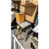 Image 3 : CORNER OF ASSORTED ITEMS INCLUDING; CRAFTSMAN TABLE SAW, STEEL SHELVING UNITS WITH CONTENTS,