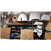 Image 4 : CORNER OF ASSORTED ITEMS INCLUDING; CRAFTSMAN TABLE SAW, STEEL SHELVING UNITS WITH CONTENTS,