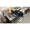 Image 2 : METAL WORK TABLE WITH ATTACHED SWORDFISH VISE, FILE CABINET & ASSORTED CONTENTS *MUST TAKE ALL*