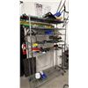 Image 1 : 6-TIER METAL ROLLING RACK WITH ASSORTED CONTENTS INCLUDING; ALUMINUM RODS, BITS, GLOVES & MORE