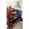 Image 1 : PORTABLE METAL SHELVING UNIT WITH ASSORTED FABRICATED METAL PARTS CONTENTS *MUST TAKE ALL*