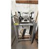 Image 2 : POWERSONIC SMG110P BENCH GRINDER & ALUMINUM STAND *GRINDER ATTACHED TO WALL, REQUIRES DISMANTLE*