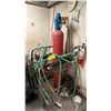 Image 1 : PORTABLE WELDING CART WITH LARGE ACETYLENE TANK, HOSES & TORCHES CONTENTS *MUST TAKE ALL*