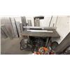 Image 2 : SECTION OF ASSORTED ITEMS INCLUDING; ALUMINUM POLES, SHEETS & OTHER PIECES, PORTABLE WORK TABLE,