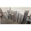 Image 3 : SECTION OF ASSORTED ITEMS INCLUDING; ALUMINUM POLES, SHEETS & OTHER PIECES, PORTABLE WORK TABLE,