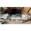 Image 2 : 4-TIER METAL SHELVING UNIT WITH ASSORTED CONTENTS INCLUDING; ALUMINUM RODS, POSTS & PANELS, LATHE
