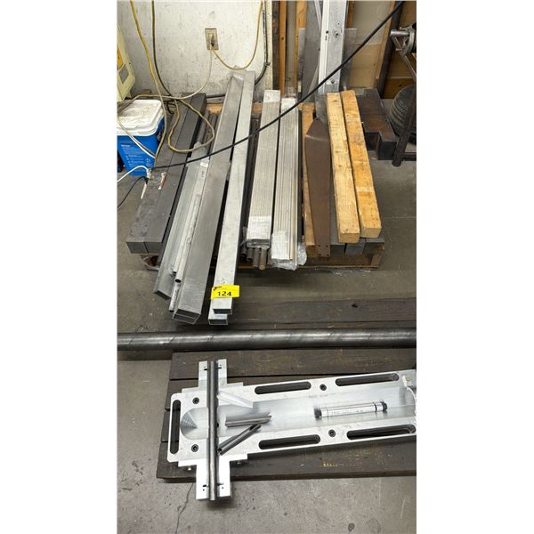 PALLET OF ASSORTED ALUMINUM & WOOD CONTENTS