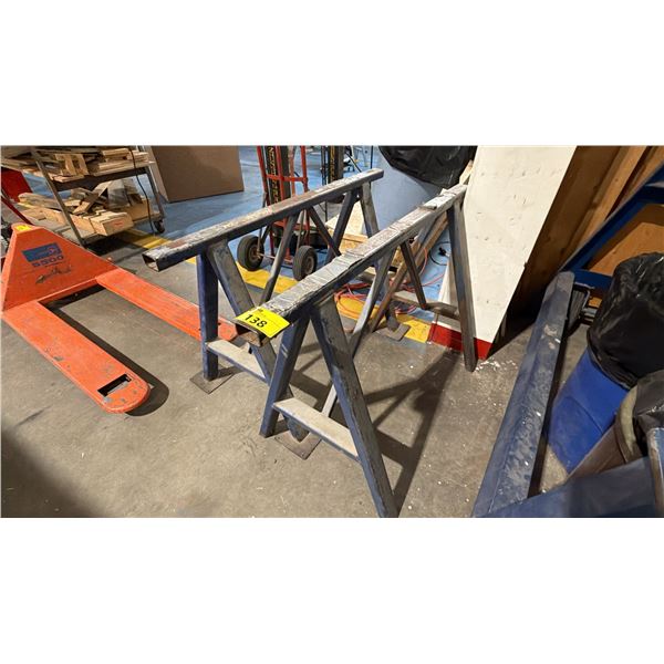PAIR OF STEEL SAWHORSES