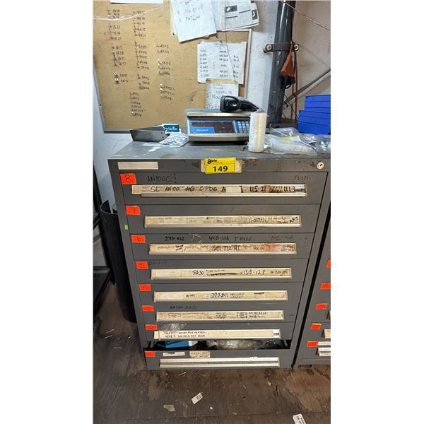 8-DRAWER METAL TOOLBOX WITH ASSORTED CONTENTS