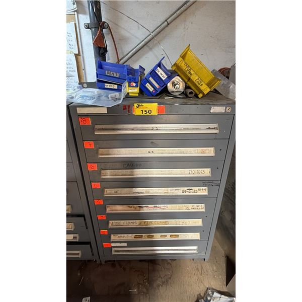 8-DRAWER METAL TOOLBOX WITH ASSORTED CONTENTS