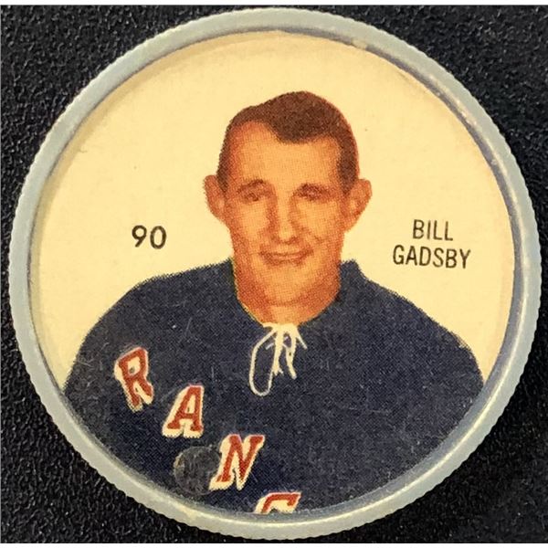 1960-61 SHIRRIFF NHL COIN - BILL GADSBY (HOF)