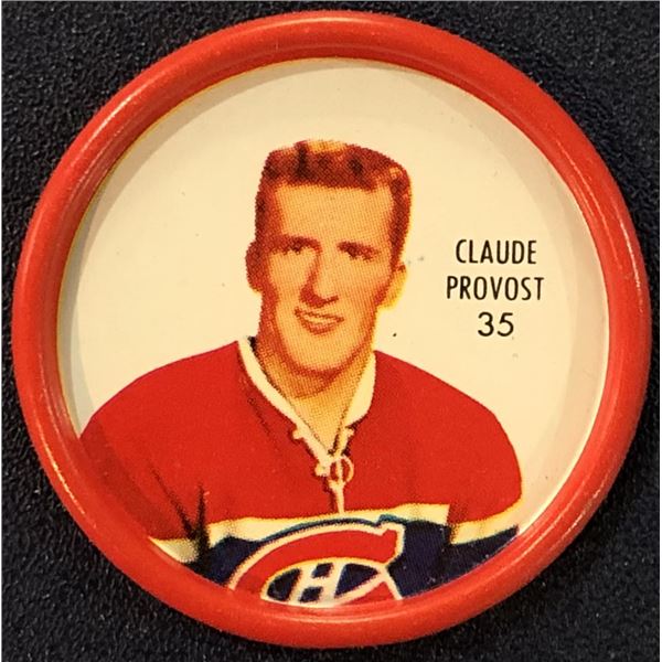 1962-63 SHIRRIFF NHL ALL STARS METAL COIN - CLAUDE PROVOST