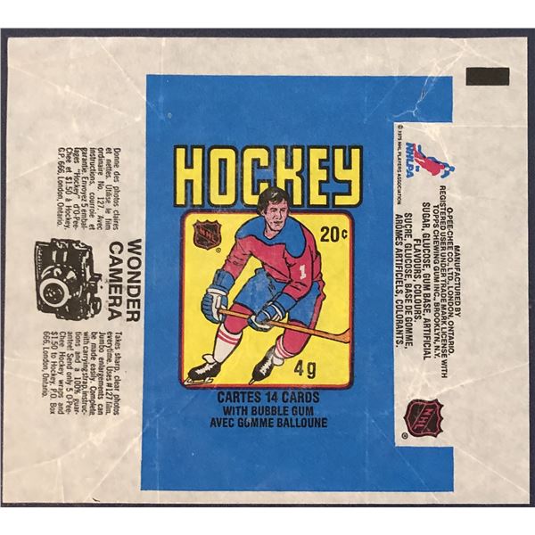 1979-80 O-PEE-CHEE HOCKEY WRAPPER - GRETZKY ROOKIE YEAR