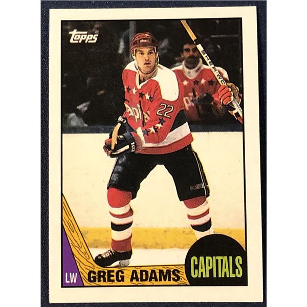 1987-88 TOPPS HOCKEY GREG ADAMS