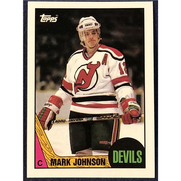 1987-88 TOPPS HOCKEY MARK JOHNSON