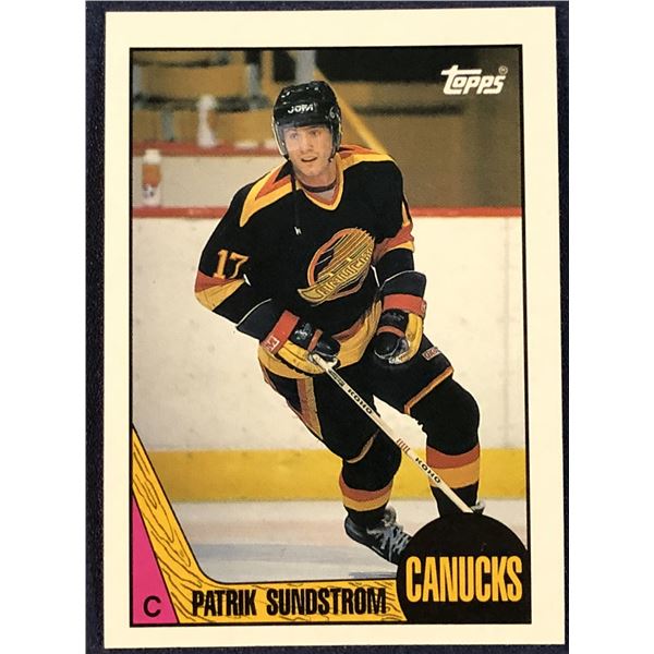 1987-88 TOPPS HOCKEY PATRIK SUNDSTROM