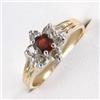 Image 1 : 1 ctw Garnet & Diamond 10K Gold Ring