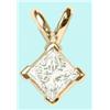 Image 1 : 0.37 Carat White Diamond Pendant 14KY