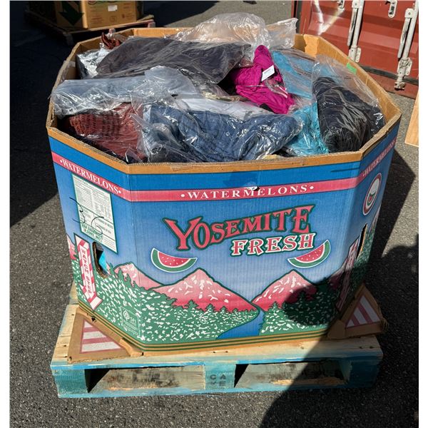 Pallet of Assorted New Clothing Apparel – Mixed Styles and Sizes