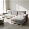 Image 1 : Modern Light Grey Upholstered 3-Seater Sofa