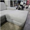 Image 3 : Modern Light Grey Upholstered 3-Seater Sofa