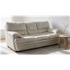 Image 1 : NEW Display Natuzzi Edition Cream Leather 3-Seater Sofa - R.V. $4,000