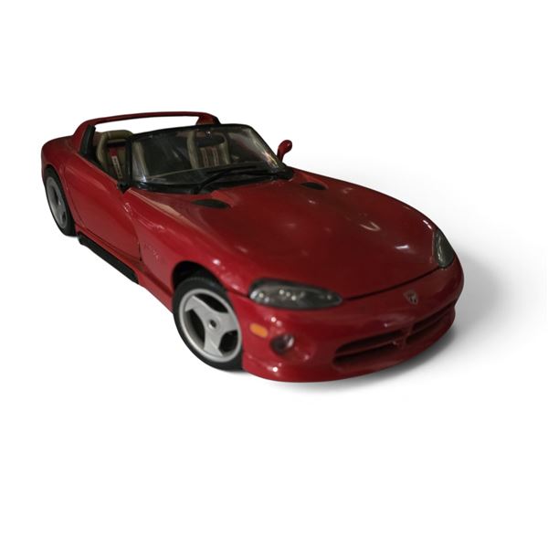 Red Dodge Viper Convertible Diecast Model Car with Opening Doors