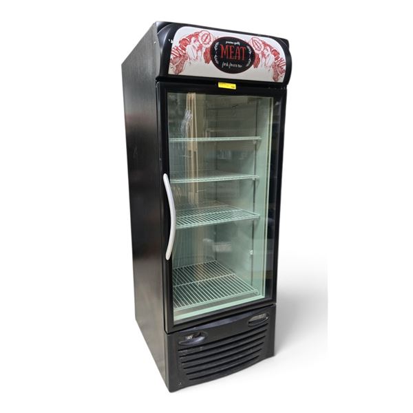 Minus Forty Single Glass Door Upright Display Freezer, H78.5" x W30" x D31.5"