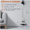 Image 2 : Open Box Amazon Basics Cordless Vacuum Cleaner - White
