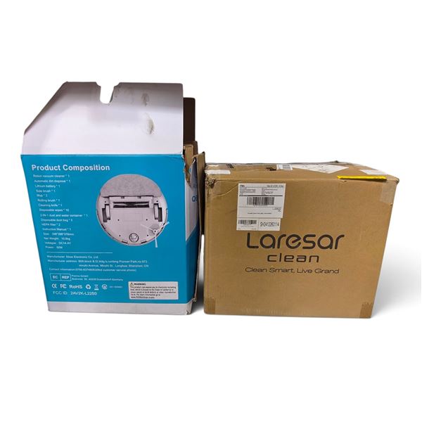 Open boxes Group of 2 Robot Vacuums - includes Huniture & Laresar (Content may differ)