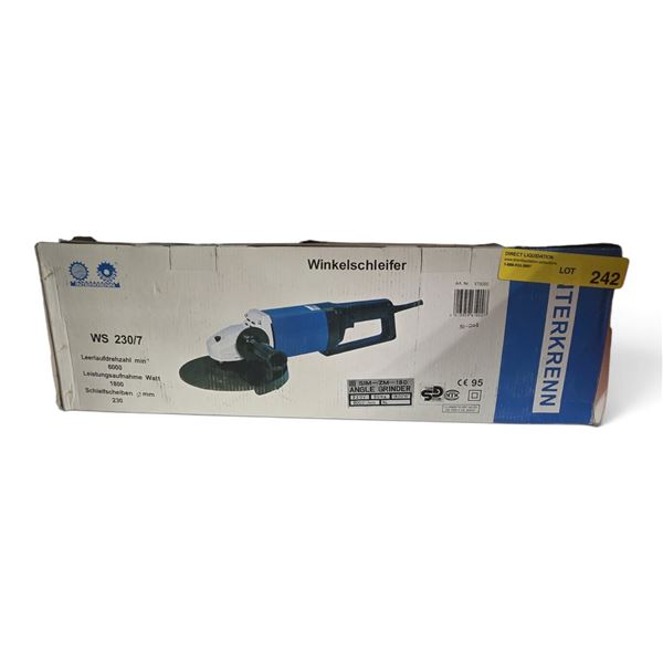 BNIB Angle Grinder - Model WS 230/8