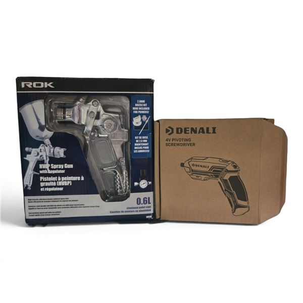 BNIB Denali 4V Pivoting Screwdriver & ROK Spray Gun