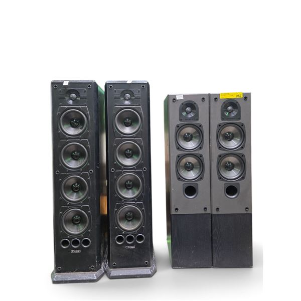 Set of 4 Floorstanding Tower Speakers - includes Pair of Mission 753 & a pair of Energy