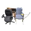 Image 1 : Group of 7 assorted Chairs, Stool & Armchairs