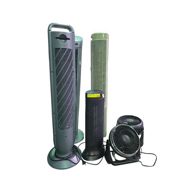 Group of 5 assorted Fans & Heaters - Condition Unknown