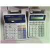 Image 2 : 3 Sharp Desktop Printing Calculators & NE ROK Ceramic Magnets