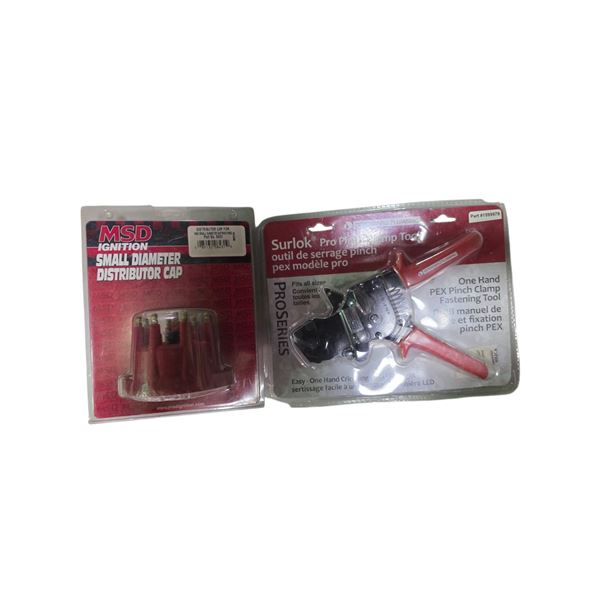 BNIB MSD ignition Distributor Cap & Surlok Pro Pinch Clamp Tool