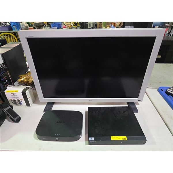 NEC TV (LCD4000e) & Digital Video Recorder Lorex - includes Smart 4K Ultra HD DRV & More