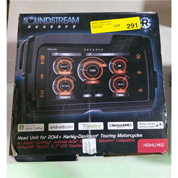 Open Box Soundstream Reserve Head Unit for 2014+ Harley-Davidson Touring Motorcycle