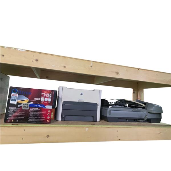 Group of Assorted HP Printers & Electronics Devices - includes Mediasonic 4X Docking Station, 2/4 Po
