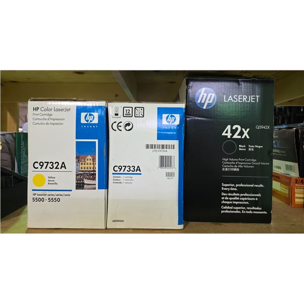 Open Box HP Laserjet Cartridges - 3 boxes, inclues C9733A/32A, Black 42X