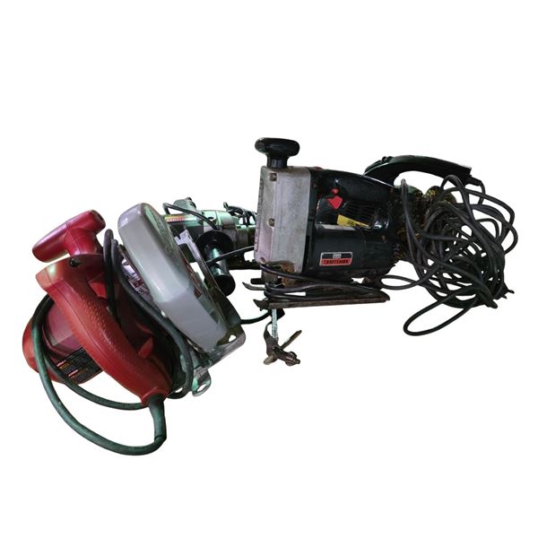 Group of assorted Tools - includes Craftsman Jig Saw, Skilsaw  7-1/4" Circular Saw & More