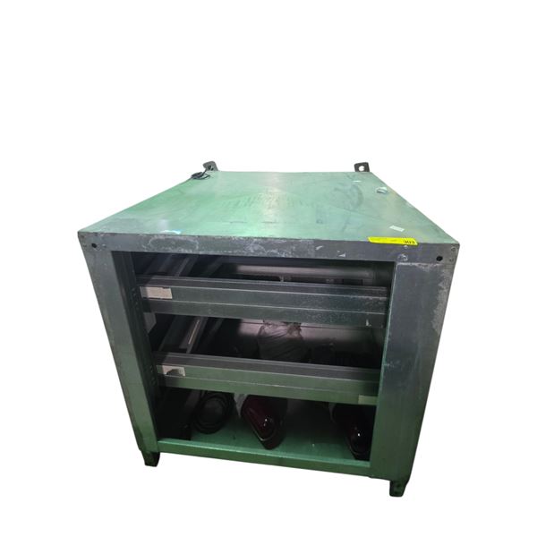 Heavy-Duty Steel Workbench Cabinet w/ Contents - includes Work Lights