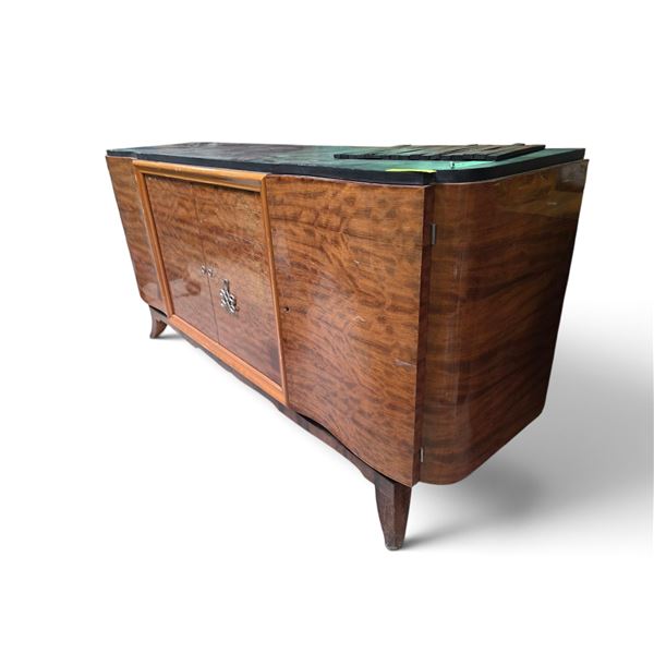 Mid-Century Modern Wood Credenza, H39" x W81" x D22" (shows wear and minor Chips)