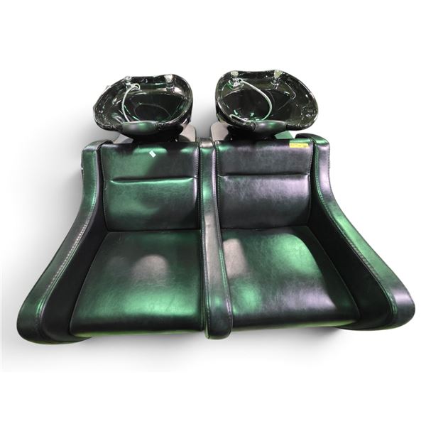 2-Pcs Professional Salon Shampoo Station with Seat