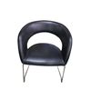 Image 1 : 5-Pcs Black Curved Upholstered Chairs