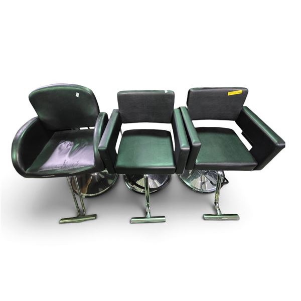 3-Pcs Barber Salon Swivel Chair with Hydraulic Pump and Adjustable Height